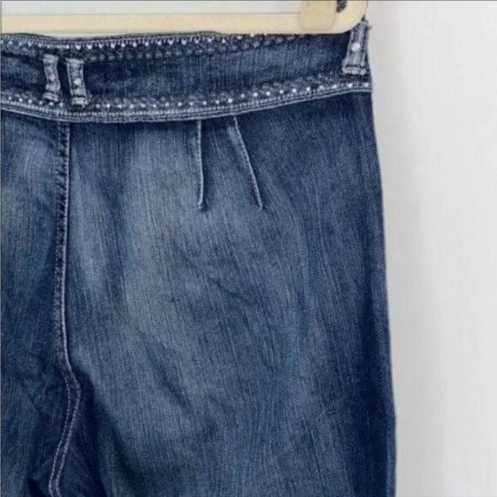 BB Jeans Blue Straight Leg  Jeans - Crystal Embellished - Size 18